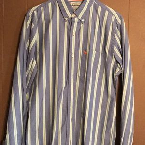 Men’s  Abercrombie Blue striped shirt